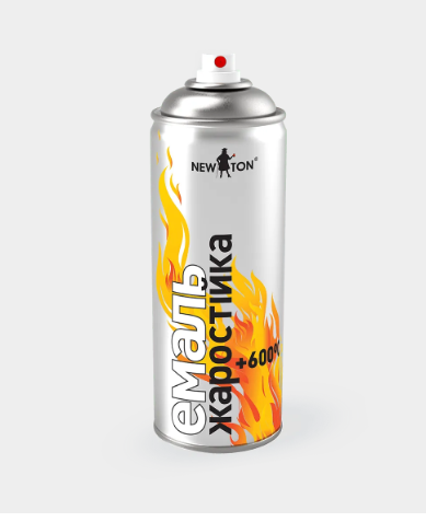 Емаль NEW TON жаростійка чорна в аерозольній упаковці 400 мл